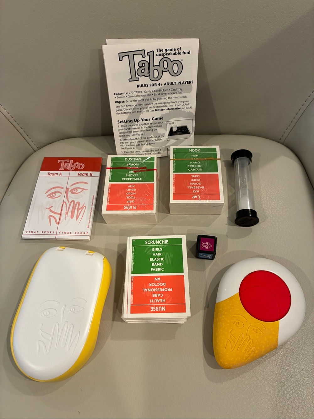 Taboo Party Game The game of unspeakable fun - Missing card tray